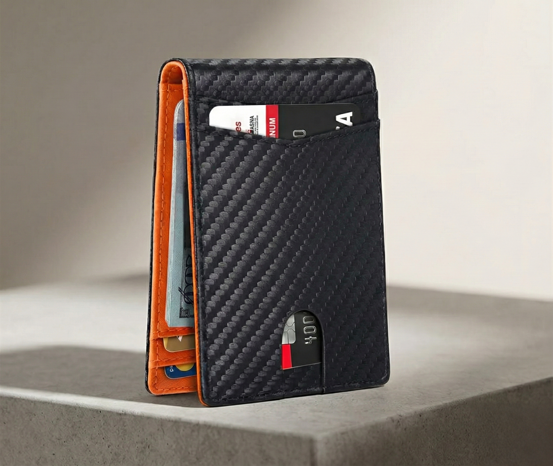 Stealth Carbon Fiber RFID Slim Wallet