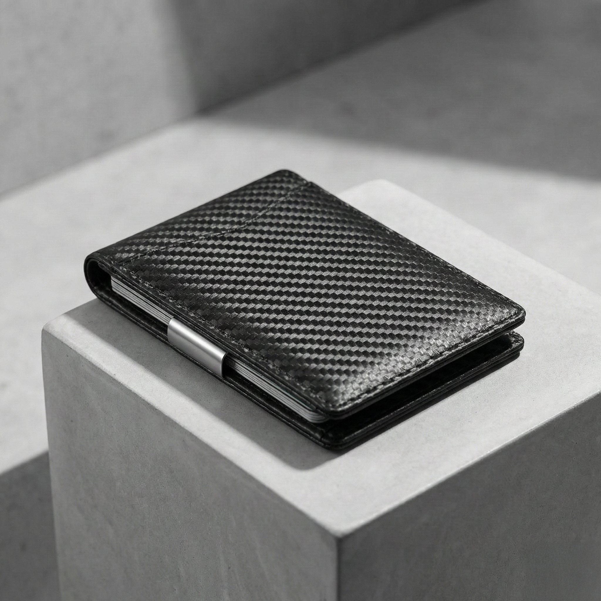 Elite Carbon Fiber RFID Wallet with Money Clip